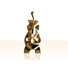 Pendentif Plaqué Or TIKI GM 09                            