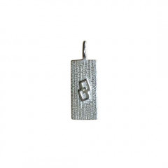 Plaque Argent RECTANG + LOGE                      