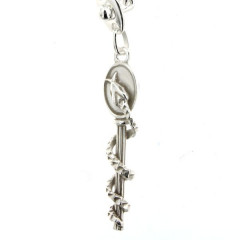 Porte-clés Argent CADUCEE MEDECIN                
