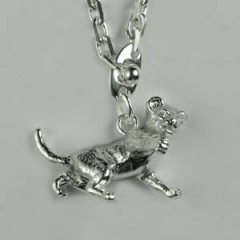 Porte-clés Argent CHAT                           