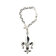Porte-clés Argent FLEUR DE LYS                   