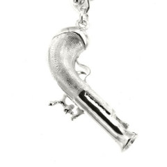 Porte-clés Argent PISTOLET                       