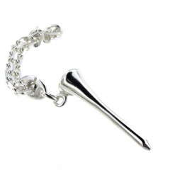 Porte-clés Argent TEE DE GOLF                         