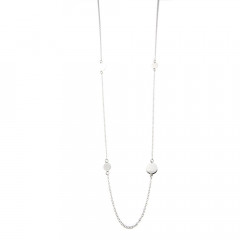 Sautoir Argent ROND 6  plats  90+3cm