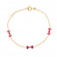 bracelet petit noeud rose - bijou enfant