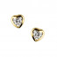 Boucles d'oreilles coeur brillant Or jaune 9K