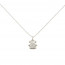 Collier petite fille Or blanc 375 - pendentif + chaine