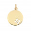 medaille bapteme lauburu or jaune